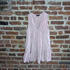 Cotton Candy LA Medium Light Pink Ruffled‎ Mini Dress